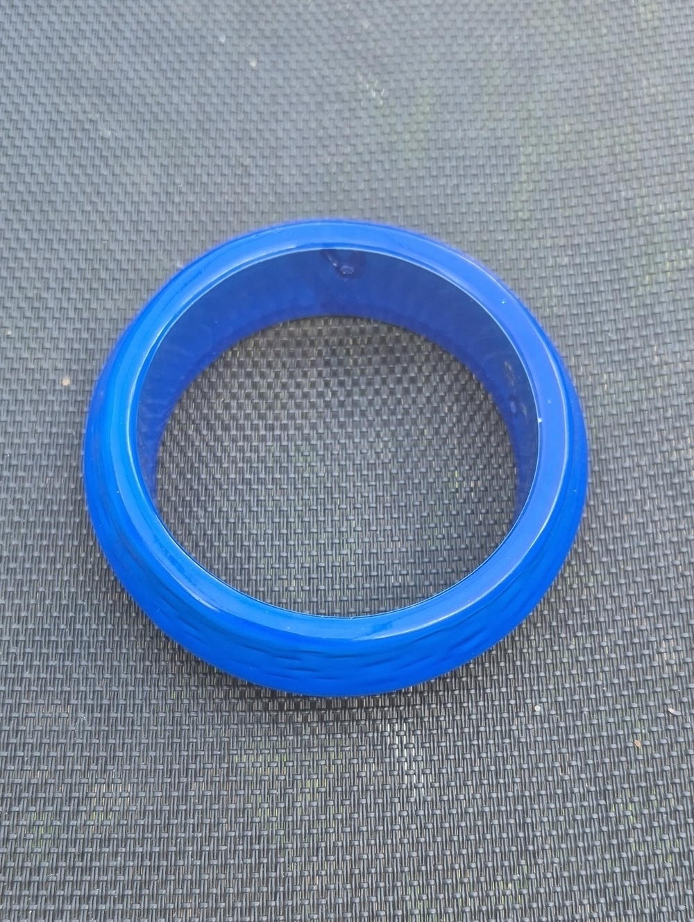 Vintage Glossy Blue Bangle Bracelet